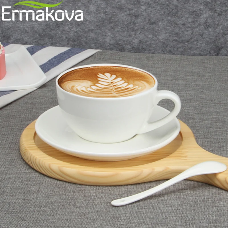 ERMAKOVA 6 шт./лот фарфоровая чашка для эспрессо с блюдцем керамическая капучино