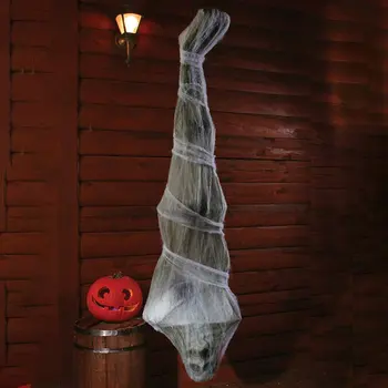 

New Hot 2020 Halloween 1.8 M Mummies Hanging Ghosts Haunted House Bar Secret Room Horror Atmosphere Layout Props Decoration