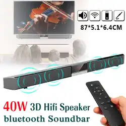 40 Вт Беспроводная Bluetooth Саундбар динамик ЖК-телевизор домашняя 3D Звуковая система театр звуковая панель сабвуфер громкий динамик AUX