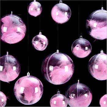 

2pcs/lot Plastic Transparent Hanging Balls Wedding Decoration Hollow Balls Curtain Hanging Decor Party Room Shop DIY Supplies