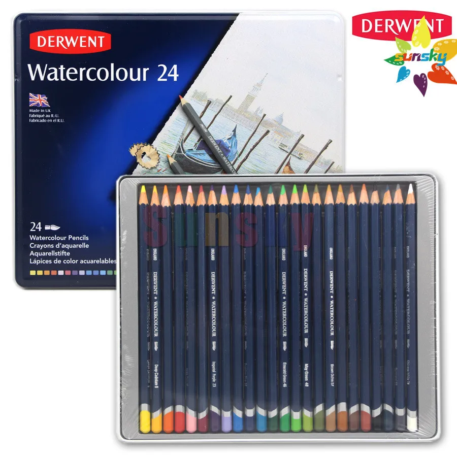 Derwent Pastel Pencils 4mm Core Metal Tin 36 Count (0700307)