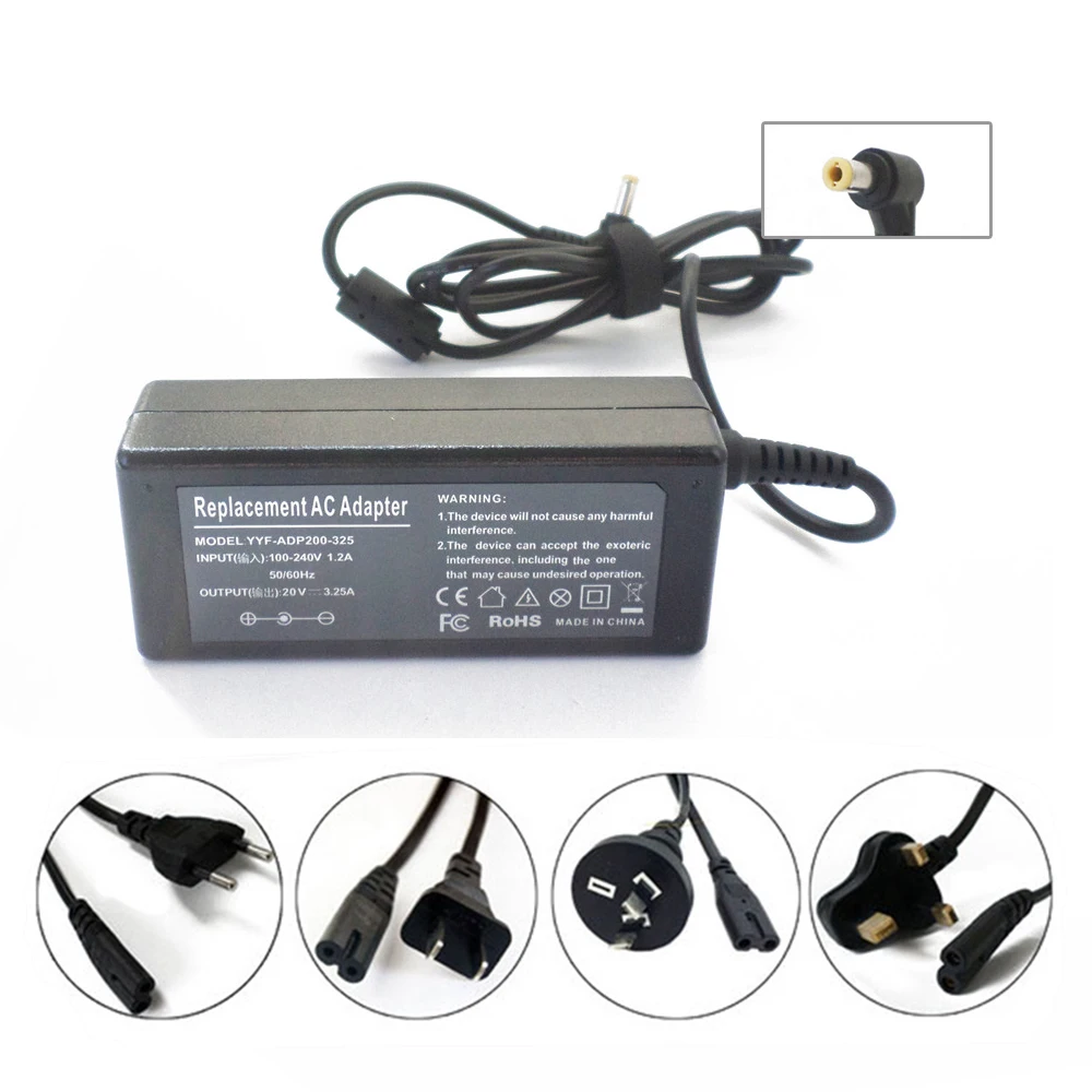 New 20V 3.25A 65W AC Adapter Battery Charger Power Supply Cord For