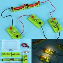 Crianças circuito básico kit de aprendizagem de eletricidade física brinquedos educativos para crianças stem experiência de ensino hands-on capacidade brinquedo