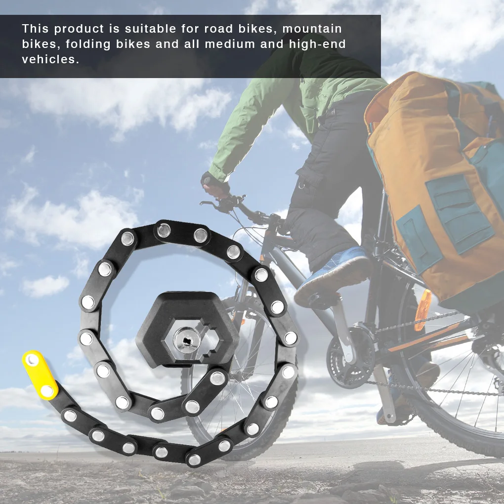 

Foldable Bike Lock Boxed Cycling Accessories Hamburg-Lock Alloy Anti-Theft Strong Security Bicycle Lock Mount Bracket Chain Lock