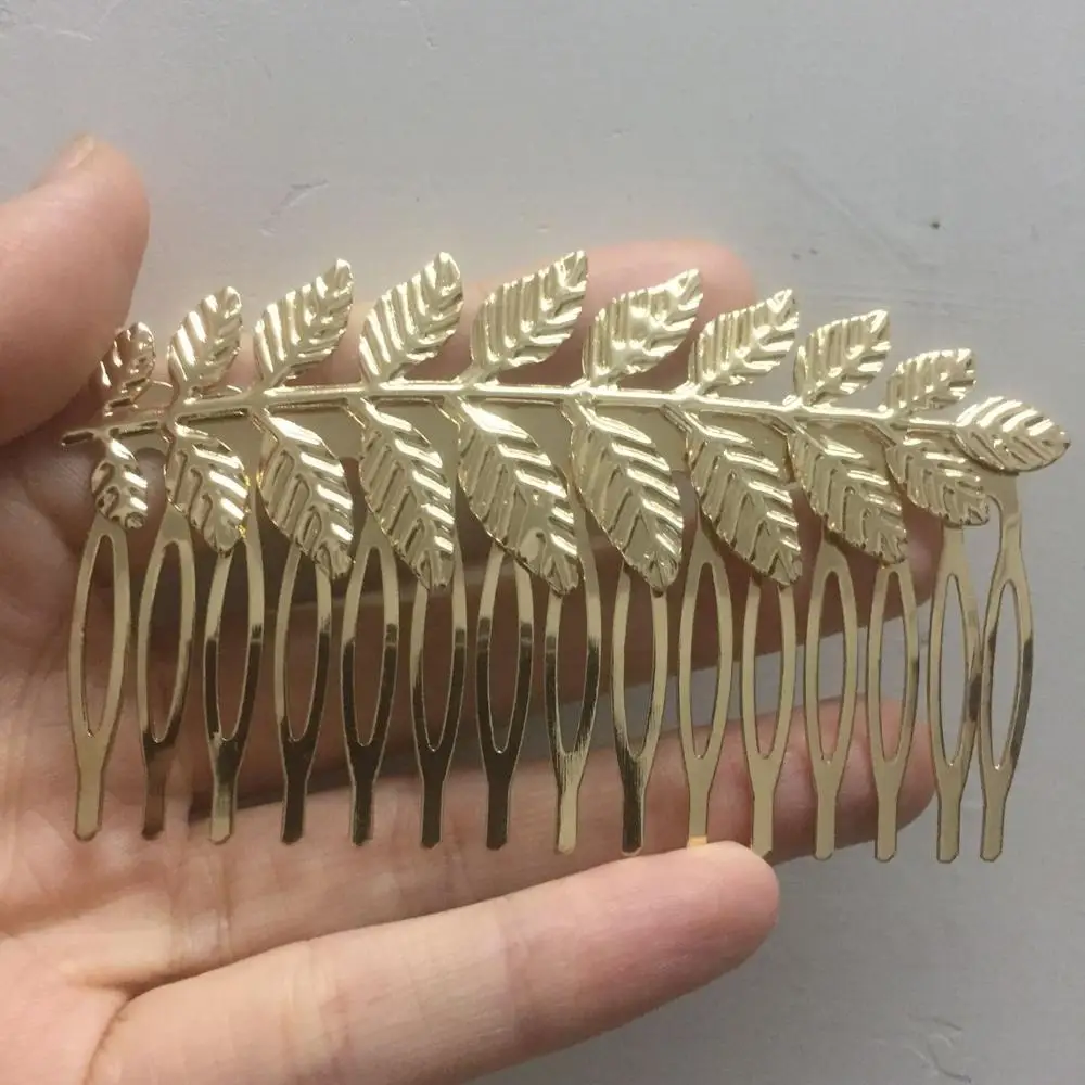 

Greek Goddess Olive Leaf Branch Hairpins Headpiece Bridal Headdress Wedding Gold Silver Combs Women Hair Accessories Jewelry
