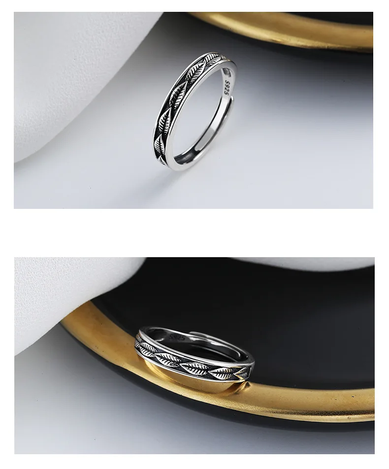 アクセサリー Vintage Sandblasting Leaf Ring 925 925 Silver Oak Leaf Ring - Etsy