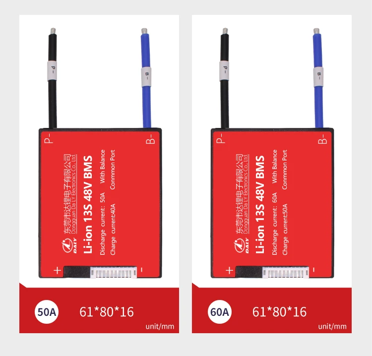 DYKB 13S 48V BMS литий-ионный аккумулятор защита MOS плата с балансом водонепроницаемый lipo 15A 20A 30A 40A 50A 60A батареи