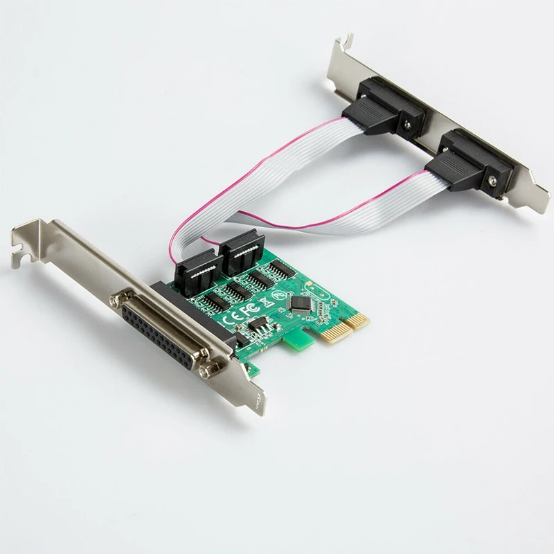 2 порта RS 232 последовательный порт + 1 DB25 принтер параллельный Pci E карта адаптер