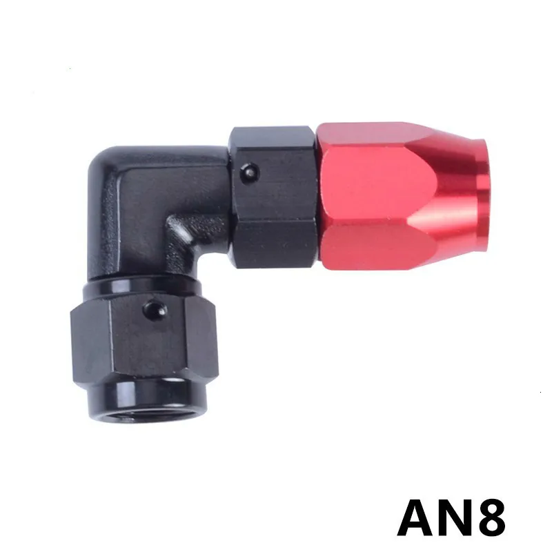 AN8 алюминиевый фитинг адаптер 0 45 90 градусов Масляный шланг Конец масляный охладитель фитинги масляный топливный шланг соединитель линии