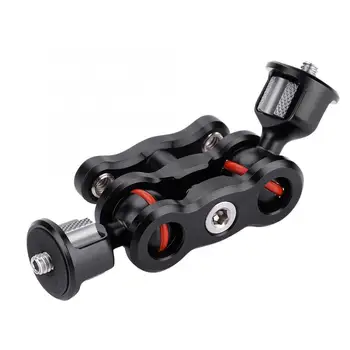 

Multi-Function Magic Arm Mount Adapter Dual Ball Head Hot Shoe 360 Ball Head with 1/4'' screw for Sony Canon Nikon Camera