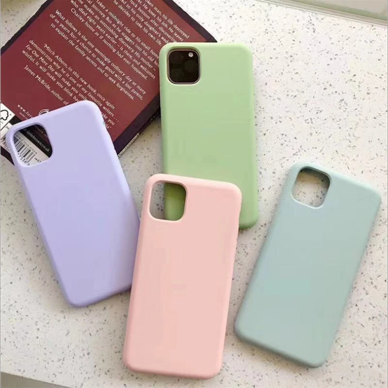 

For iPhone11 XSmax xr xs x 6s 6 7 8 Plus Silicone TPU Scrub Ultra-Thin Comprehensive Protection Mobile Phone Case
