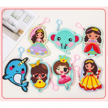 

DIY Special Shaped Diamond Painting Wallet Girl Coin Purse Pendants Gifts Keychain Small Purse Diamond Embroidery Cross Stitch