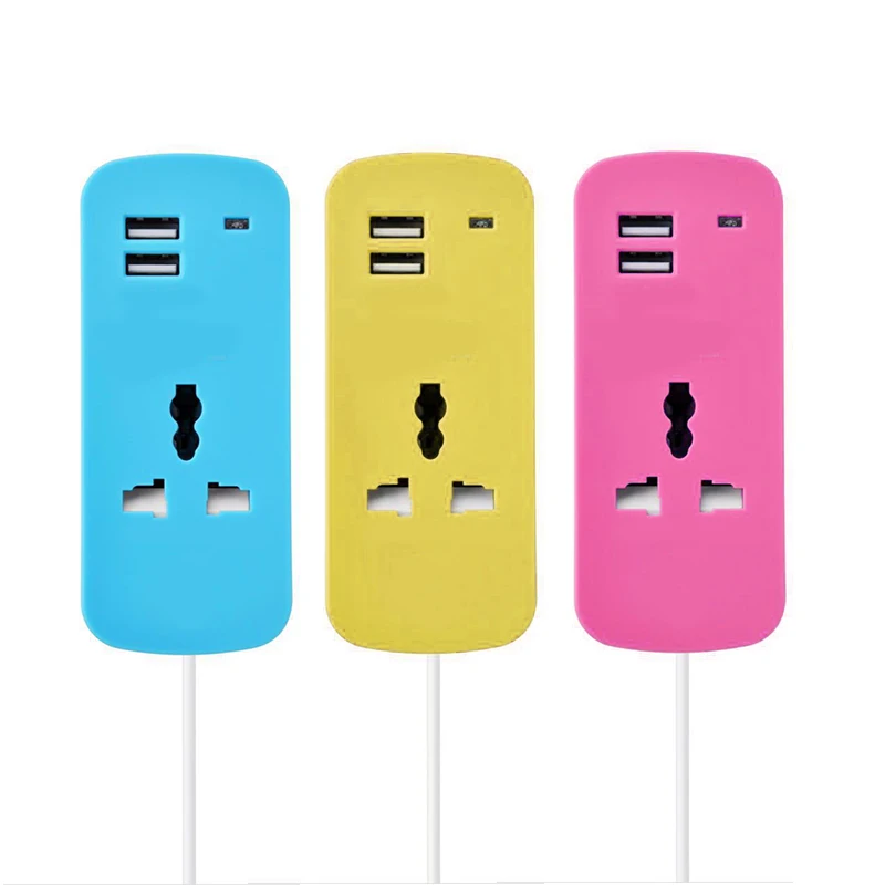 3 In 1 2 Ports AC Power Strip Travel USB Charger Home Wall Adapter Outlet Slots Hub Desktop KY18 | Электроника