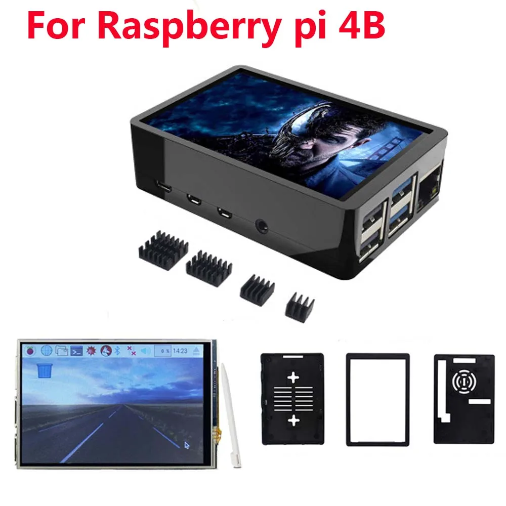 Raspberry Pi 4 B 4GB + 3.5モニターケース付 + 本