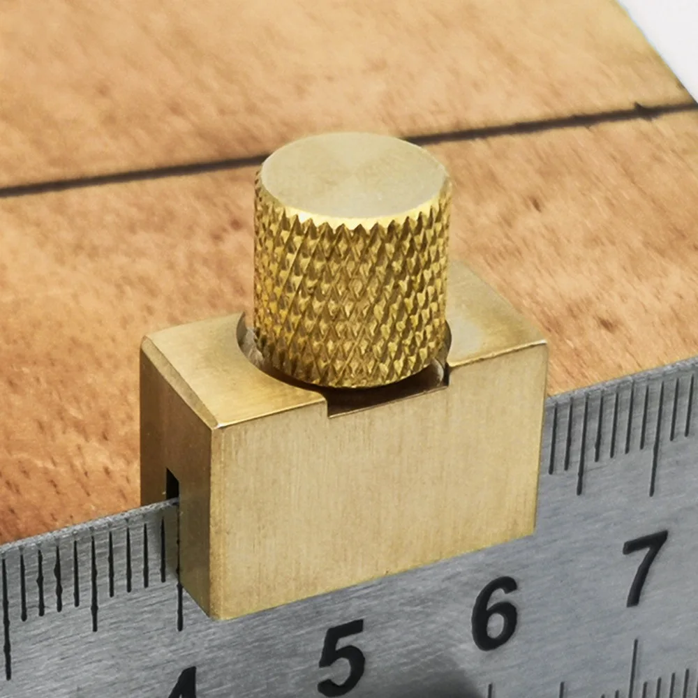 

Woodworking Positioning Block Gauge Brass Tools Corner Steel Ruler Locator Easy Installation and Simple Design with Steel Ruler