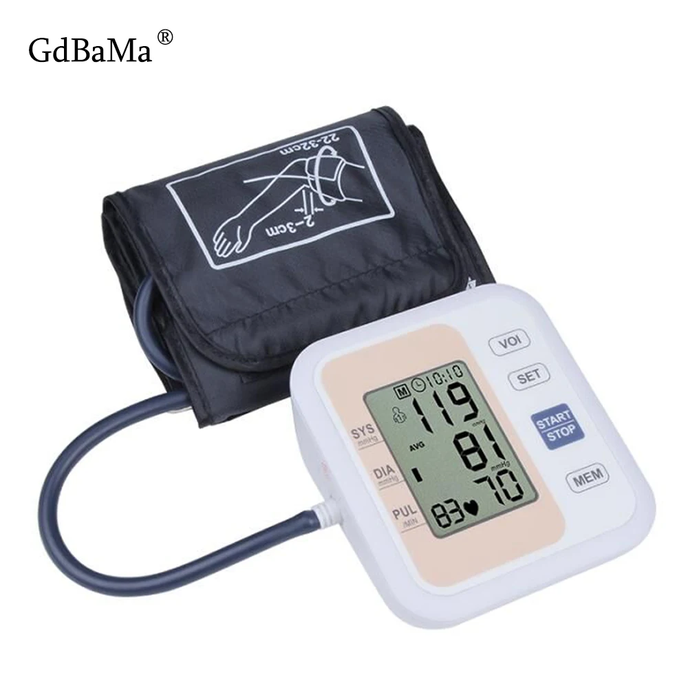 

Automatic Digital Upper Arm Blood Pressure Monitor Heart Beat Rate Pulse Meter 2019 Tonometer Sphygmomanometers pulsometer