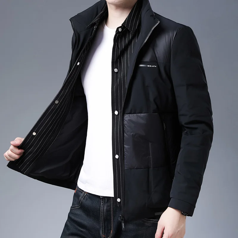 

2020 Top Grade Thick Warm New Brand Casual Fashion Luxury Designer Men Black Down Winter Coat Windbreaker Jacket Men Clothes