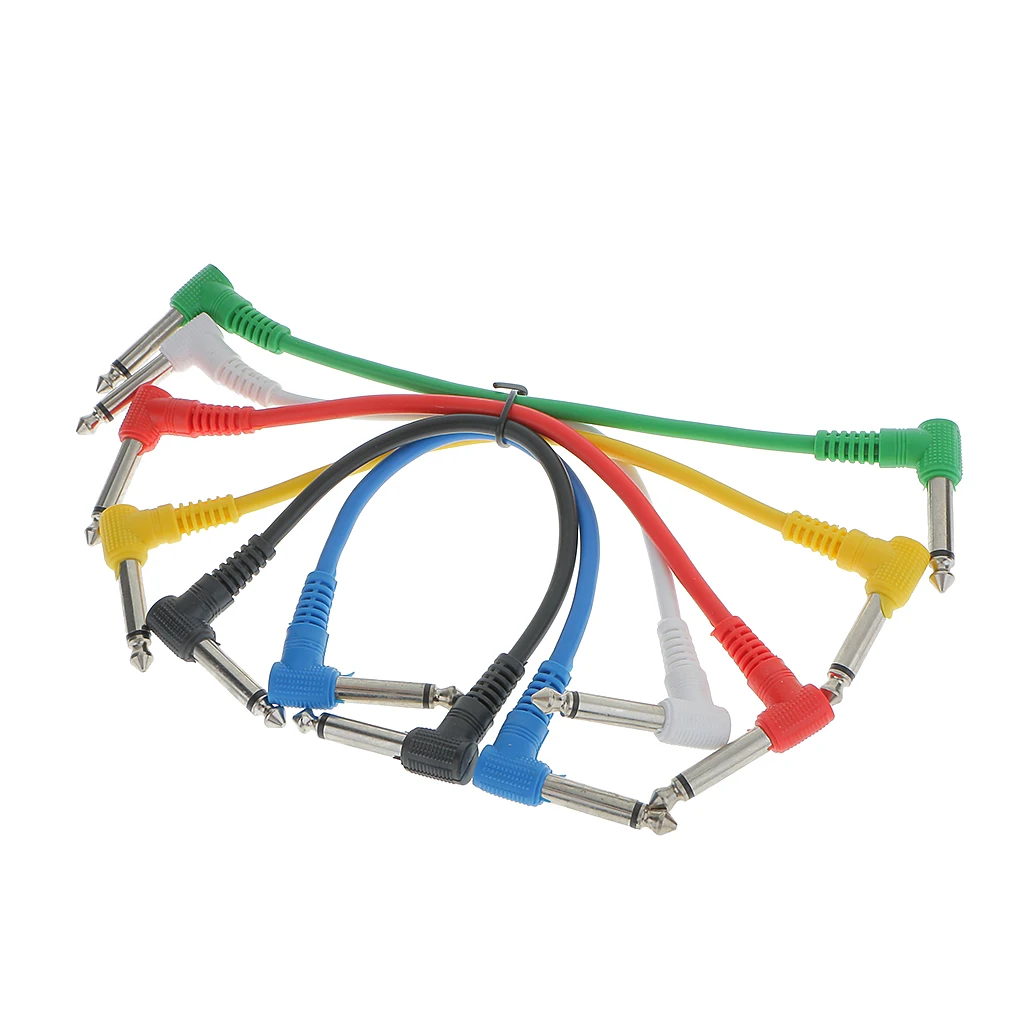 6pcs Guitar Effect Pedal Patch Cable For Electric Guitar Bass Parts