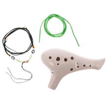 12 отверстий Legend of Zelda ocarina Alto C тлеющая ocarina Керамическая Флейта и черная сумка для переноски 12 отверстий ocarina