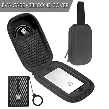 

EVA Storage Protective Case for Samsung T7 Touch Portable SSD External Solid State Drives Carrying Case Bag with Silicone Cover