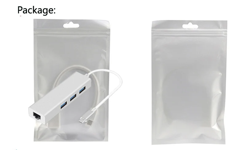 USB C 3.1 이더넷 Rj45 Lan 어댑터 3 USB 포트 유형 C-USB 3.0 허브 10/100 네트워크 카드, Macboo PC ChromeBook 용
