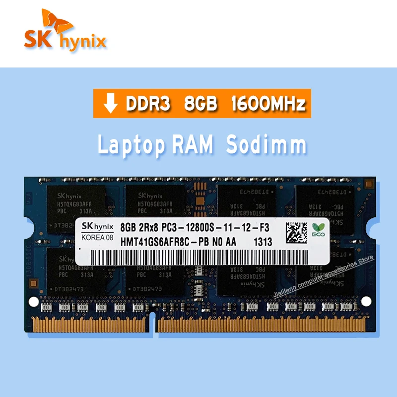 SK ddr3L 8GB RAM Laptop Memory pc3-10600S 12800S