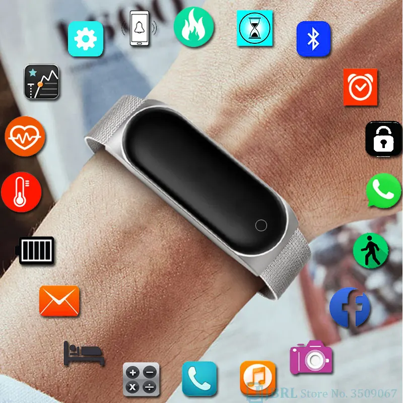 Нержавеющая сталь Смарт Для мужчин женщин Smartband для Android браслет IOS смарт-браслет
