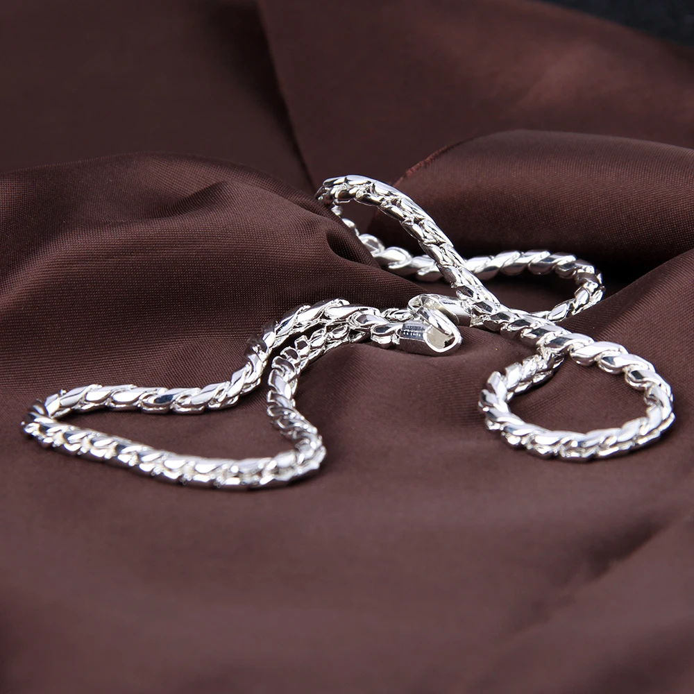 DOTEFFIL 5mm Snake Chain Necklace - 925 Sterling Silver For Women & Men | Fashion Jewelry