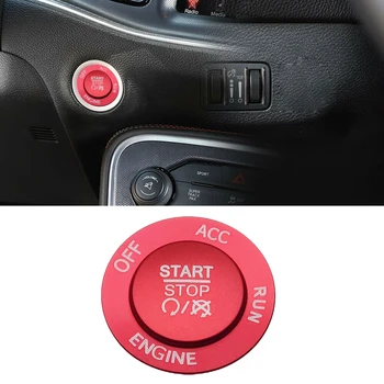 

Red Start Stop Button Cover Aluminum Trim Switch Replacement Parts 2pcs/set