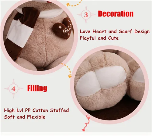 Fancytrader 59'' JUMBO Kawaii Giant Stuffed Rabbit Plush Toy Doll Cute Anime Bunny Hugging Pillow for Girl Gift Decoration 150cm (22)