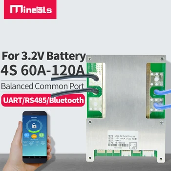 4s bms lifepo4 bluetooth con comunicación balance UART/RS485 LifePo4 60a 80a 100a 120a Placa de protección de litio inverter 1