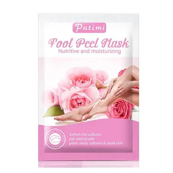 

Putimi 3pair Rose Whitening Foot Mask for Legs Care Foot Patches Pedicure Socks Exfoliating Feet Peeling Mask Remove Dead Skin