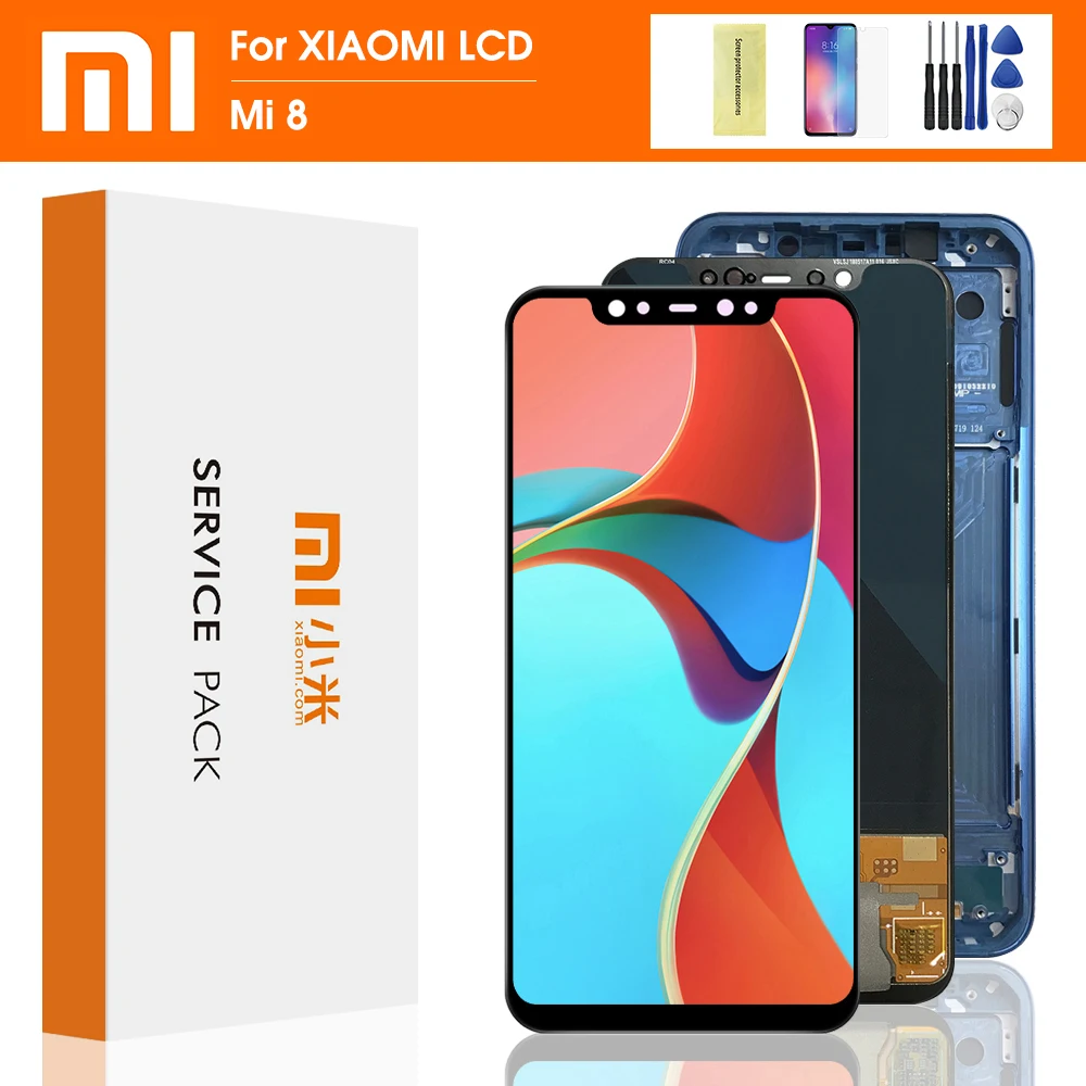 ЖК-дисплей AMOLED 6 21 дюйма для XIAOMI Mi 8 сменный сенсорный ЖК-экран с дигитайзером и