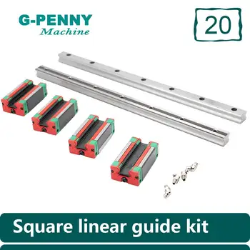

CNC Linear Guide Rail Square HGR20 20mm Square rail linear motion Length 200mm 300mm 400mm 500mm with HGH20 HGW20 Slide block