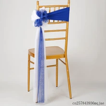 100 шт бант на стул пояса Лайкровые повязки на стул Отель Банкетный Декор Свадебная вечеринка украшения