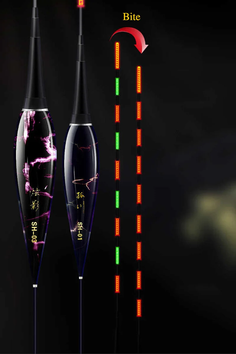 

Gravity Sensor Smart Fishing Led Light Float Bite Automatically Remind Glowing Float Electric Fishing Buoy With Batteries