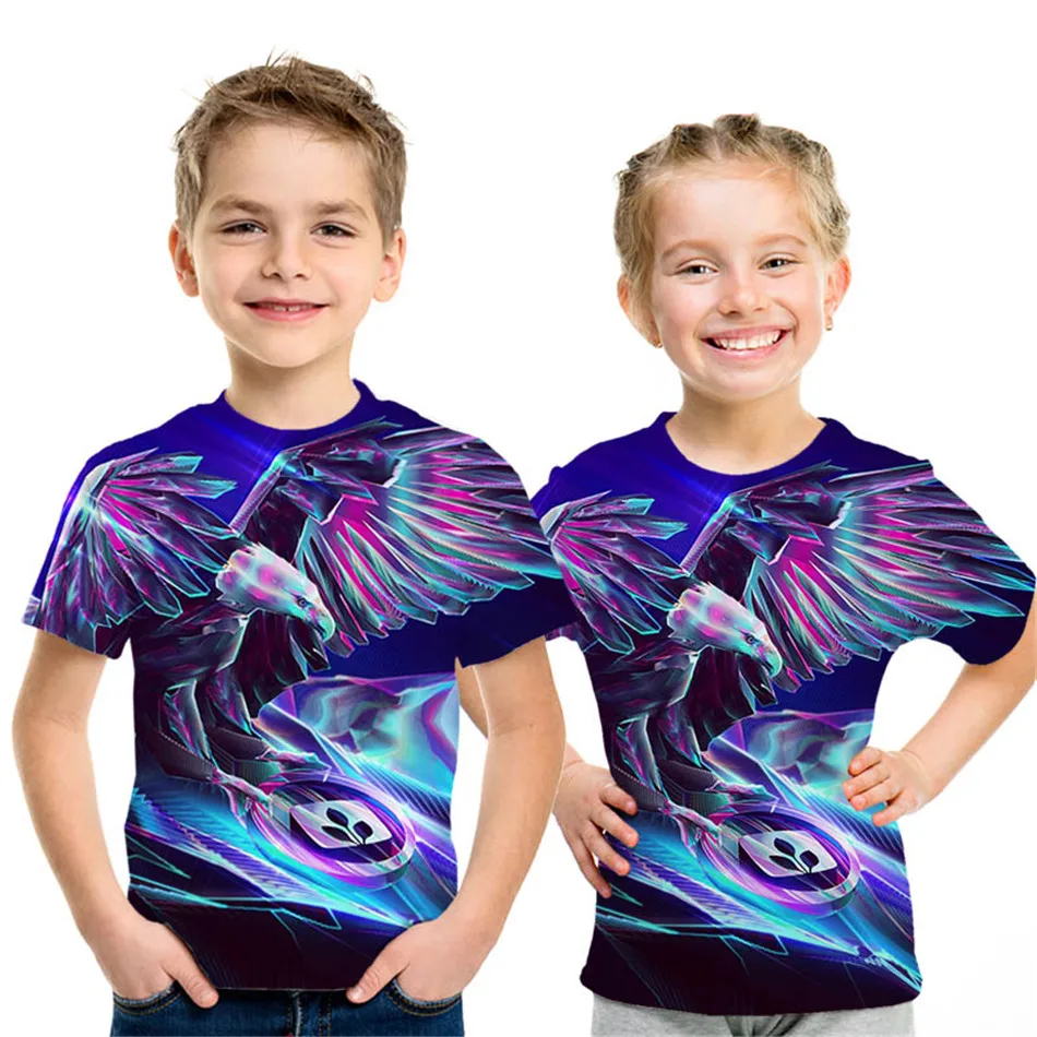 Г. Летняя детская футболка футболки с 3d принтом, топы, футболка для мальчиков и девочек с цветным тигром и водой крутые модные футболки для детей - Цвет: picture show NT-622