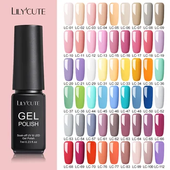 

LILYCUTE 7ml Nail Art Gel Nail Polish UV Gel Nail Varnish Semi Permanent Nail Gel Varnish Colorful Nail Art Gel Nail Polish