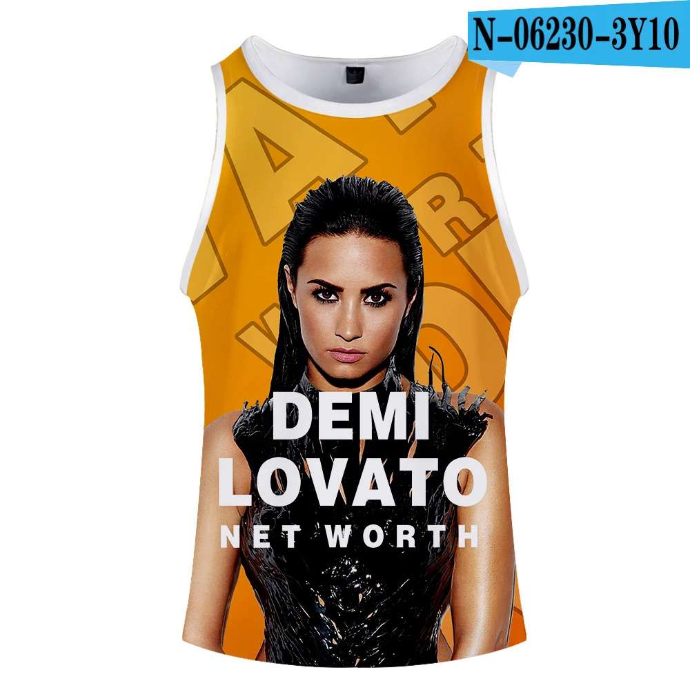 Demi Lovato майка с 3d принтом Модная стильная хипстерская Повседневная Удобная летняя с круглым вырезом летняя без рукавов для мужчин/женщин - Цвет: Армейский зеленый