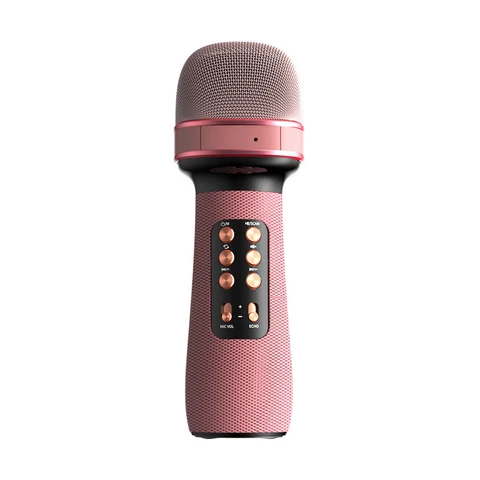 Bluetooth Handheld Microphone Wireless Karaoke Double Speaker Condenser Mic Player Singing for iOS Android Smart TV