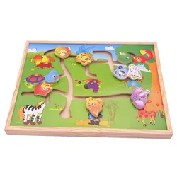 Homeschool fornece brinquedos educativos de aprendizagem para crianças crianças slide quebra cabeça de madeira brinquedos do bebê animal corpo jogo quebra cabeças