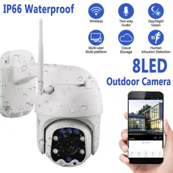 

1080P PTZ IP Camera Wireless Ball Camera Wifi Monitor Hd Camera Home Phone Outdoor Full Color 360 Degree Rotation 8Led Camera