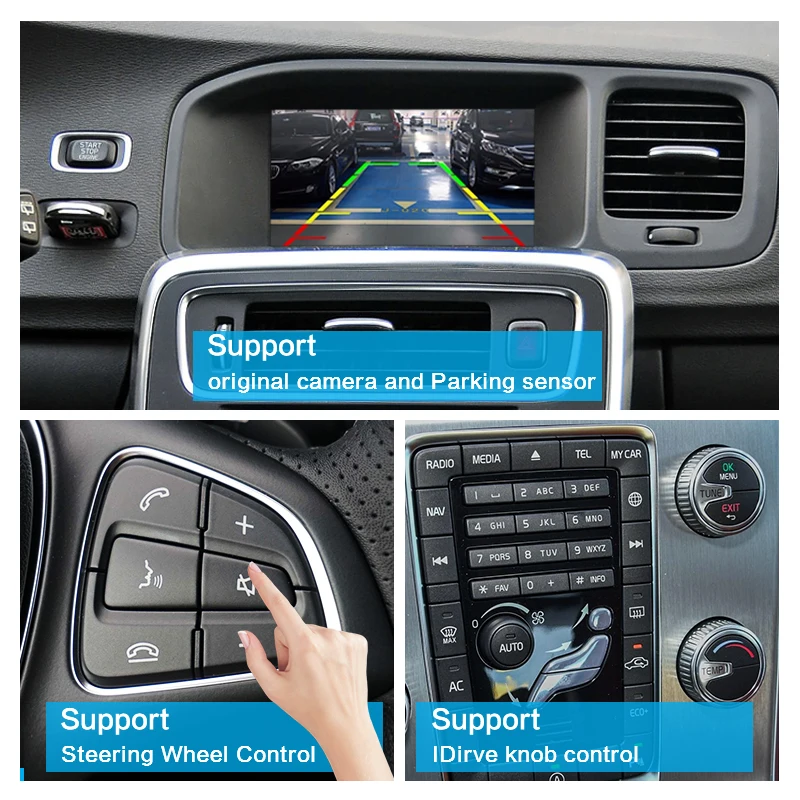 Décodeur de voiture sans fil Apple Carplay Android Auto, boîtier AI,  mirrorlink, pour Volvo XC60 XC70 S60 S80 V60 V70 V40 (2011 – 2019)