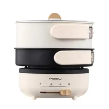 220 в 2 слоя электрическая Мультиварка портативный Электрический Чайник дорожный горшок с 1 внутренней нержавеющей стали и 1 антипригарным внутренним