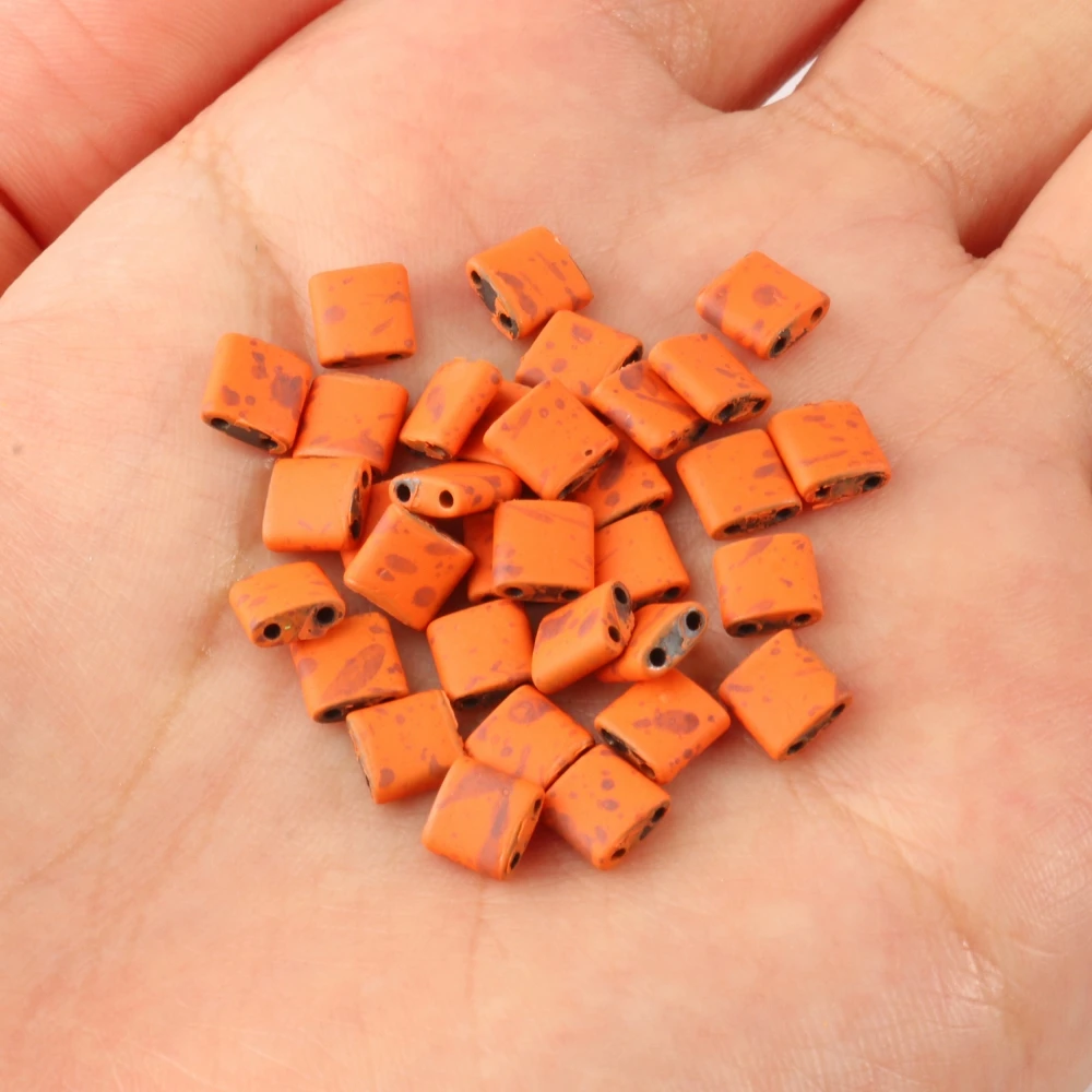 Natural Matte Hematite Stone Two-Hole Spacer Beads