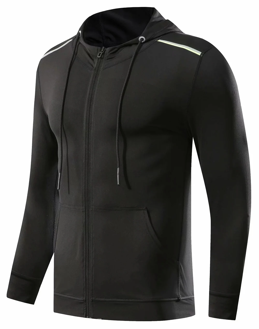 Мужская спортивная одежда с длинным рукавом для бодибилдинга и бега, облегающие куртки с капюшоном для баскетбола, футбола, тренировок, фитнеса, одежда для спортзала