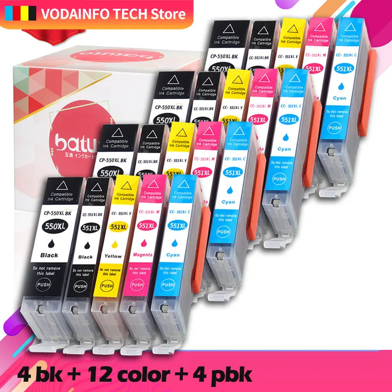 

PGI550XL pgi 550 cli-551 XL ink cartridge PGI550 CLI551 for Canon PIXMA IP7250 MG5450 MX925 MG5550 6450 5650