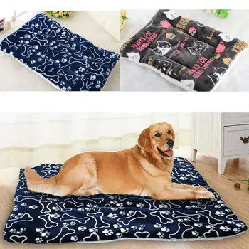 

small Medium large dogs Soft Flannel Pet Mat dog Bed Winter Thicken Warm Cat Dog Blanket puppy Sleeping Cover Towel cushion