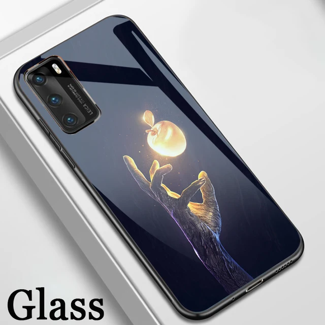 ciciber Luxury Vogue Cute Glass Case for Huawei P40 P30 P20 Honor 30 30S 20 10 Mate 40 30 20 P Smart 2020 2019 Lite Pro Funda W6395