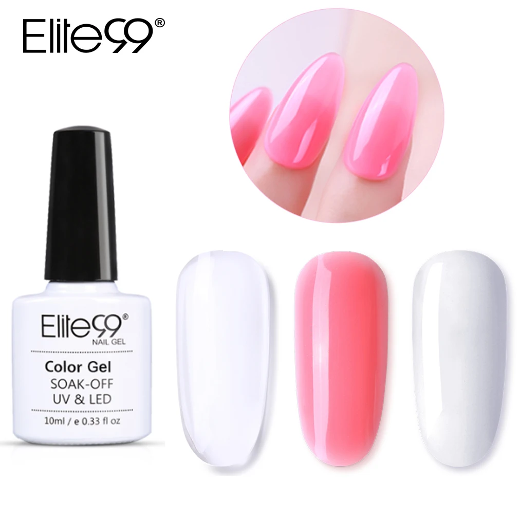 

Elite99 Nail Art Acrylic Poly Extension Gel Polish Quick Building UV Gel Polish Clear Pink Nail Tips Builder Soak Off Lacquer